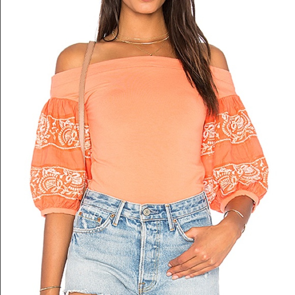 🆕 *SALE* Free People Off Shoulder Puffy Sleeves - Picture 2 of 3